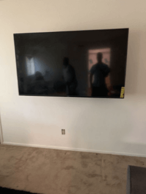 TV mounted hidden wires
